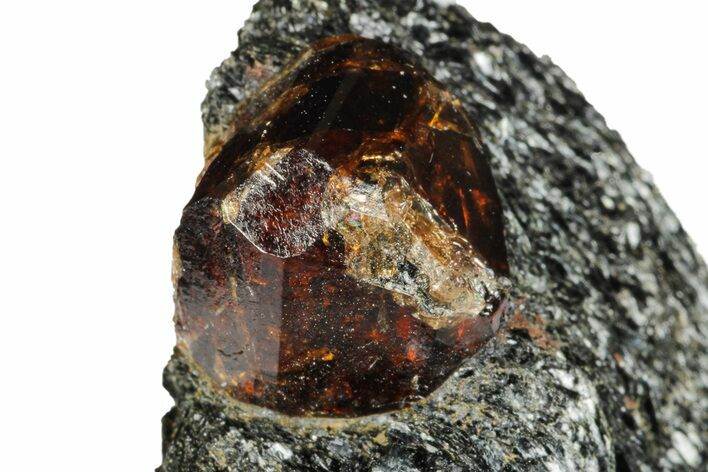 Fluorescent Zircon Crystal in Biotite Schist - Norway #175871
